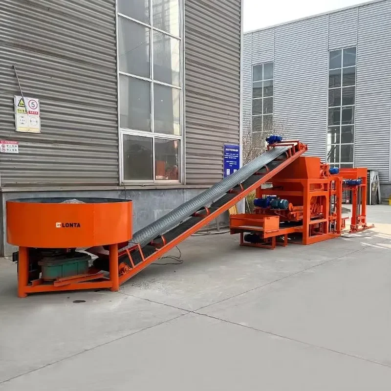 LONTA QTJ4-25 Fully Automatic 4 6 8 9 Inch Interlock Hollow Paver Mould Cement Concrete Brick Block Making Machine Brique