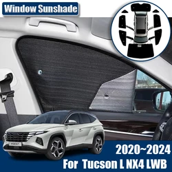 Car Window Sunshades For Hyundai Tucson NX4 2020 2021 2022 2023 2024 Accessories Anti UV Visors Covers Sunscreen Interior Parts