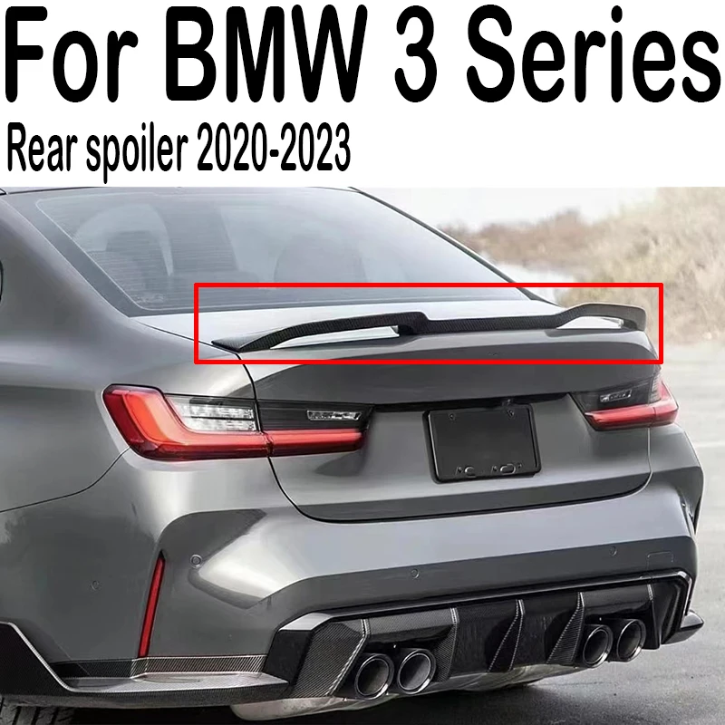 

FOR BMW 3 series 4 series G20 G80 M3 V Style Carbon Fiber Rear Spoiler Trunk Wing 2020-2023