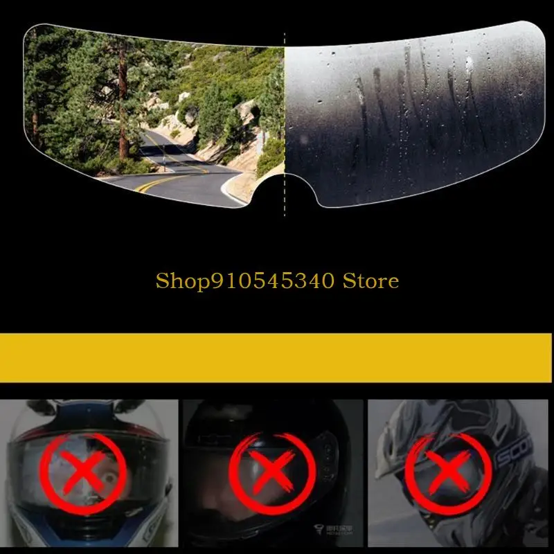 

U2JA Clear Rainproof Film for Bike Motorbike Helmet Thin Anti-fog Film Sticker