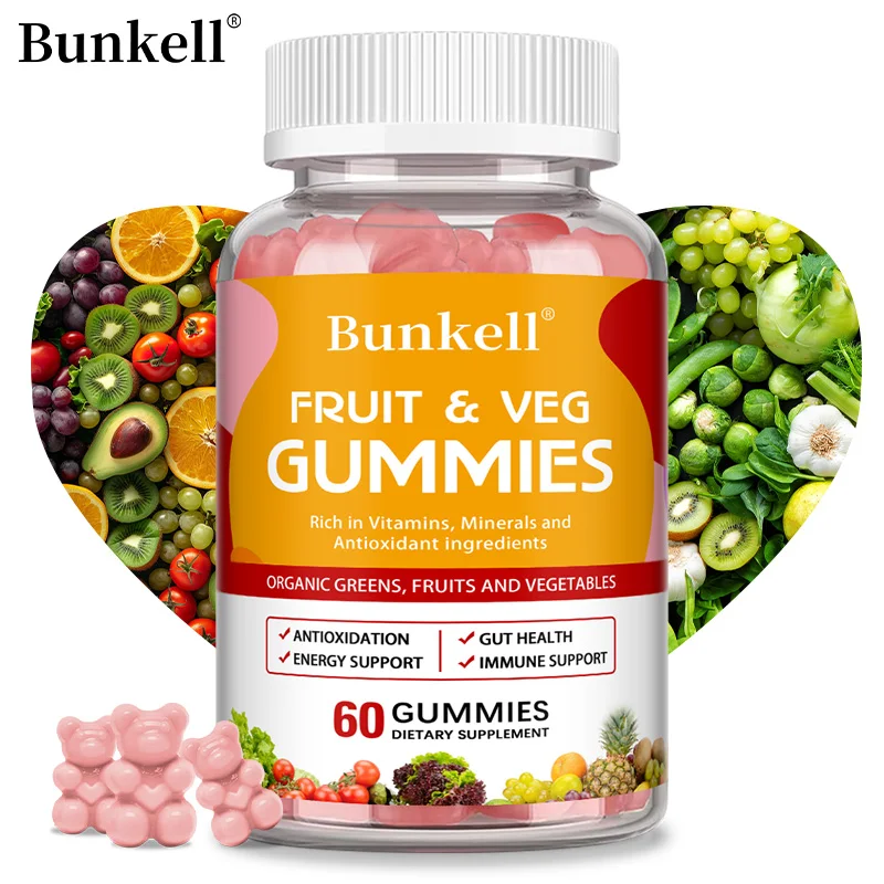 Immune Support Fruit and Veg Gummies - Gut Health, Supplement, Daily Nutrition, Herbal Support, Advanced Formula