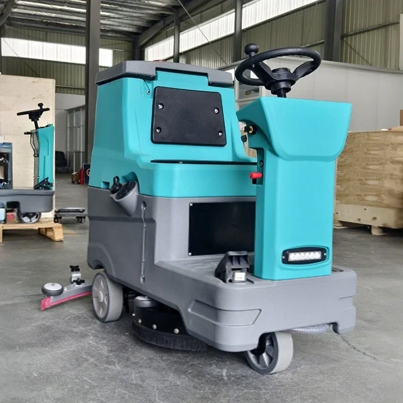 Patented Heavy Duty Ride-On Floor Scrubber Dryer Dual Cleaning Modes 3-Hour Working Time Electric Fuel New for Burnishing