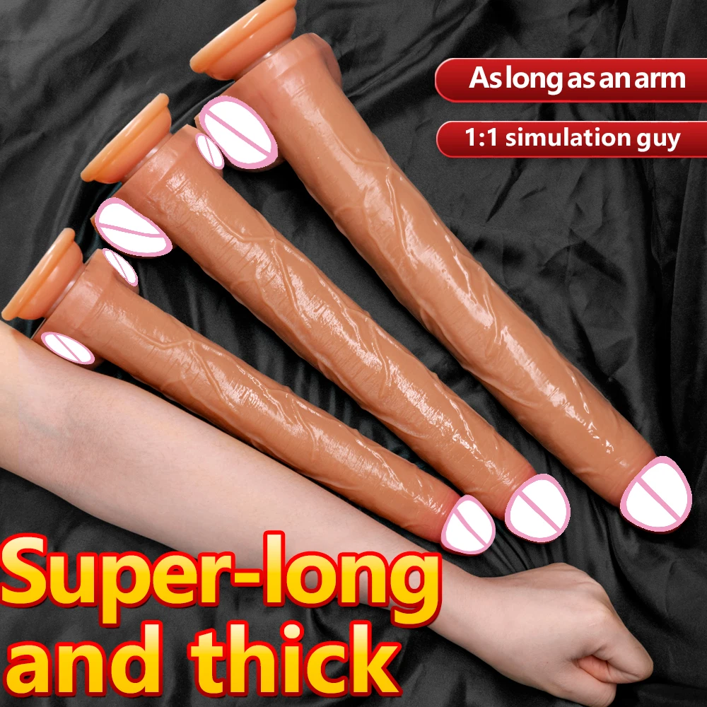 42cm Super Long Medical Silicone Dildo Strong Suction Cup Big Dick Adults Sex Toy For Women Men Masturbator Tool Huge Phallus