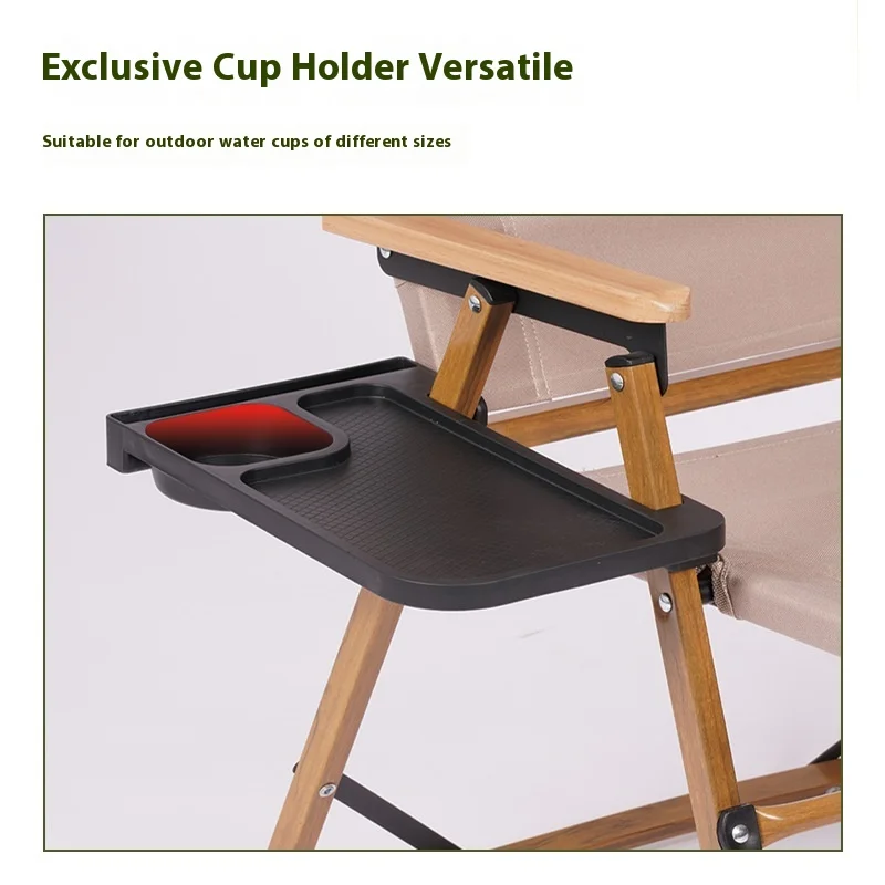 Camping Chair Slot Folding Portable Universal Cup Holder Tool Outdoor Chair Side Storage Tray