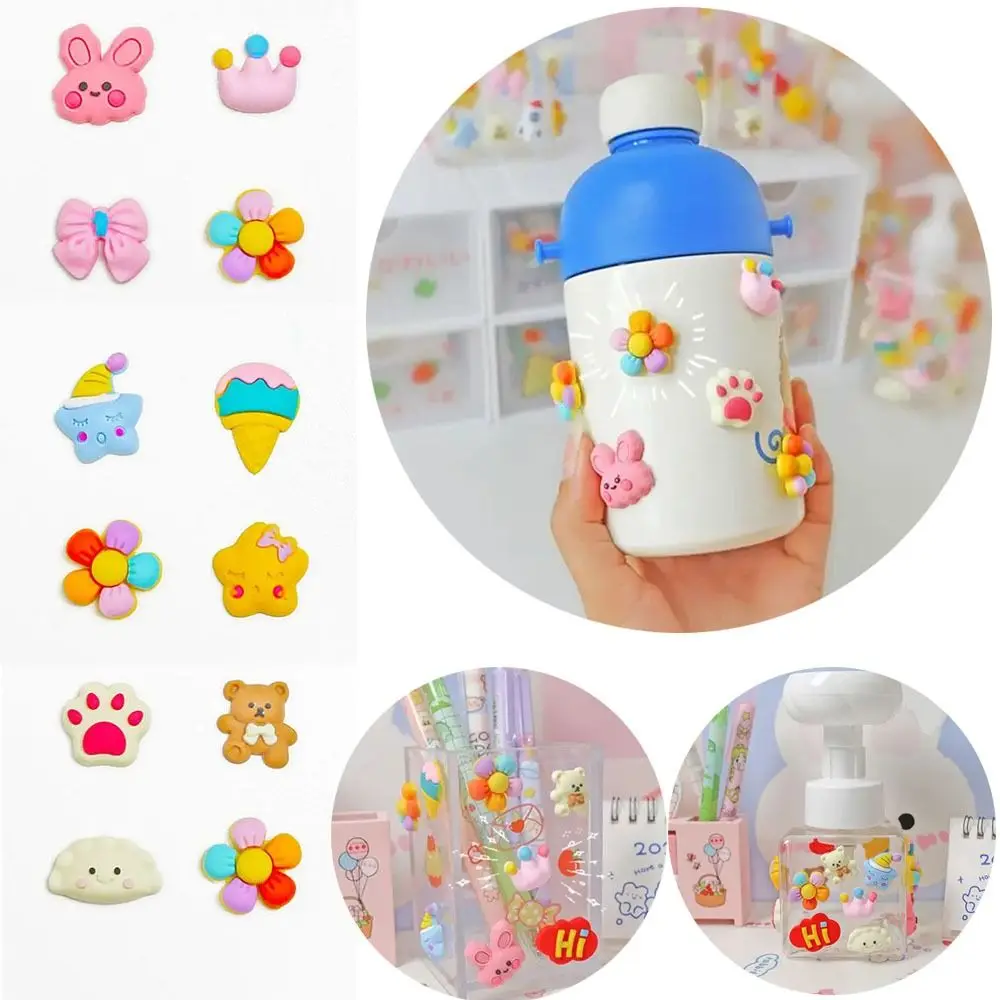 4PCS Non Mark 3d Water Bottle Sticker Doll Sticker Water Cup Accessories DIY Water Bottle Sticke DIY Water Cup Stickers