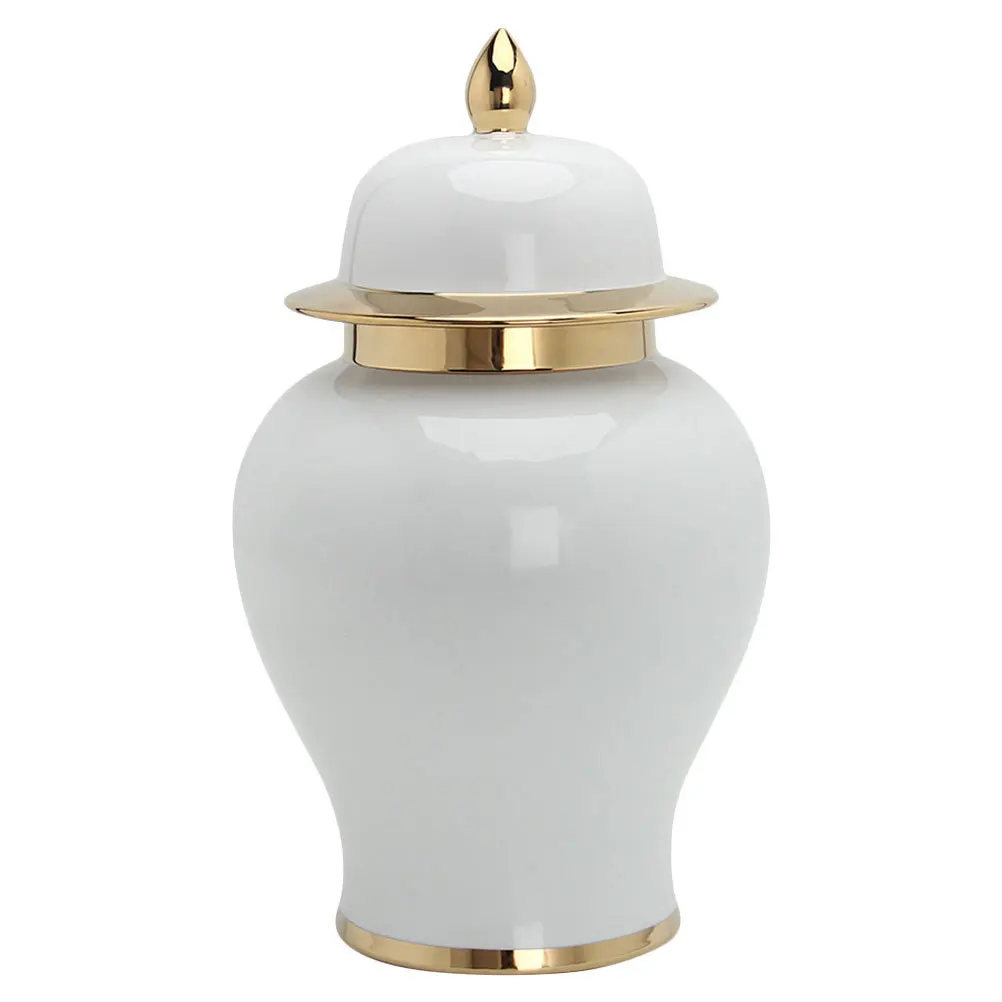

Ceramic Vase Decorative Ginger Jar Creative Flower Vase for Dried Flowers Office Tabletop Home Decor Storage Jar Ornament