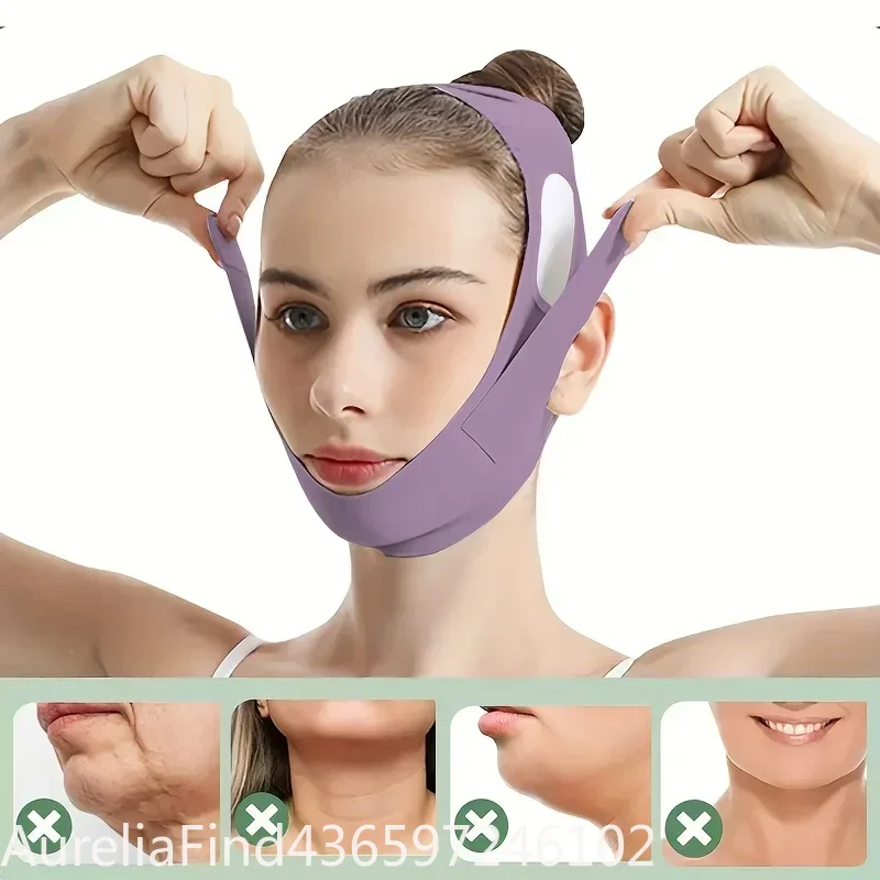 Overnight Face Lift Band Graphene Fiber Jawline Definer Double Chin Reducer Washable Reusable Beauty Strap 5 Sizes