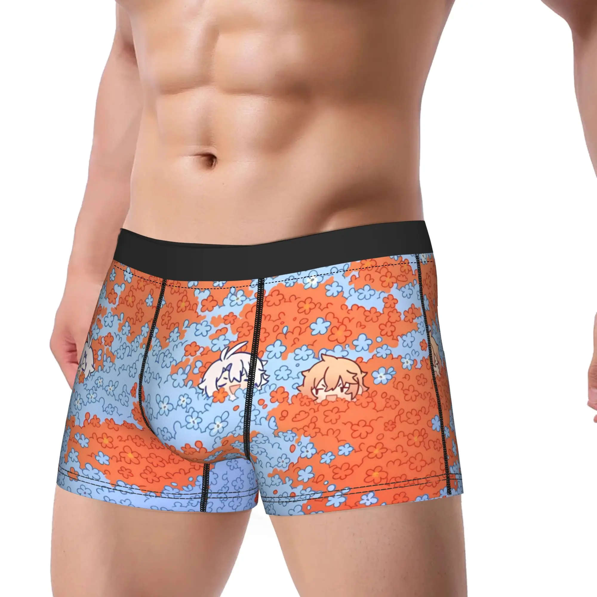 Genshin Impact Game Printed Underwear  Custom DIY Trunk High Quality Men Panties Soft Trend Shorts Briefs Gift Idea