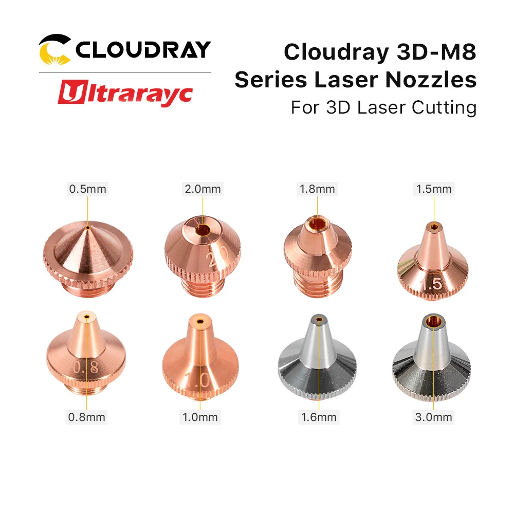 Ultrarayc 3D Laser Nozzle M8 Dia.15mm Height 19mm Raytools 3D Cutting Nozzle Single & Double Layer For Raytools 3D BT240S BM109