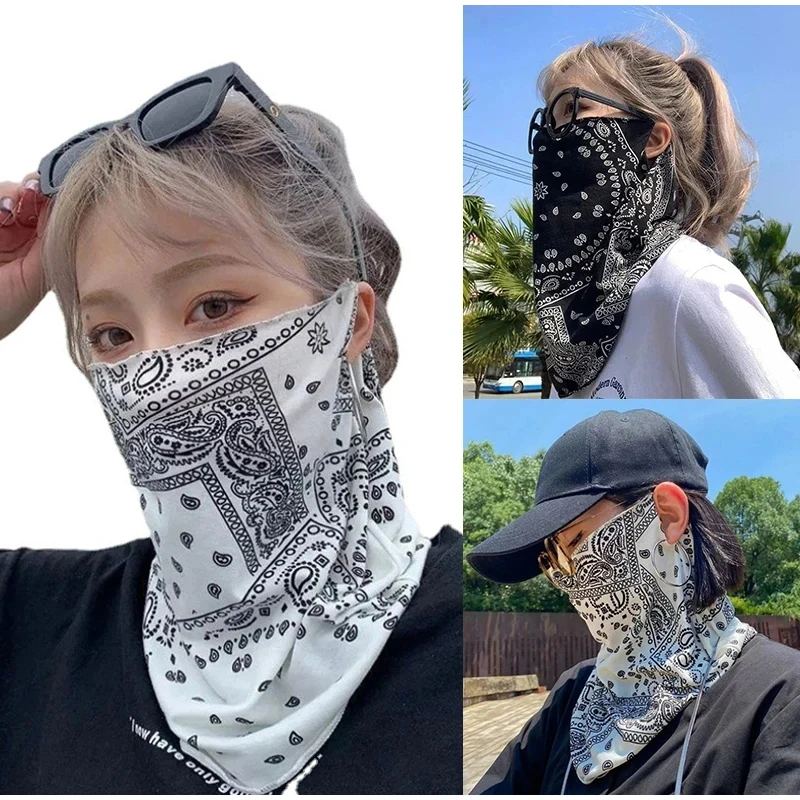 AliExpress NONE Hip Hop UV Protection Face Mask Fashion Punk Ear Scarf for Men Women Summer Outdoor Breathable Sports Cycling Bandana Neck Scarf