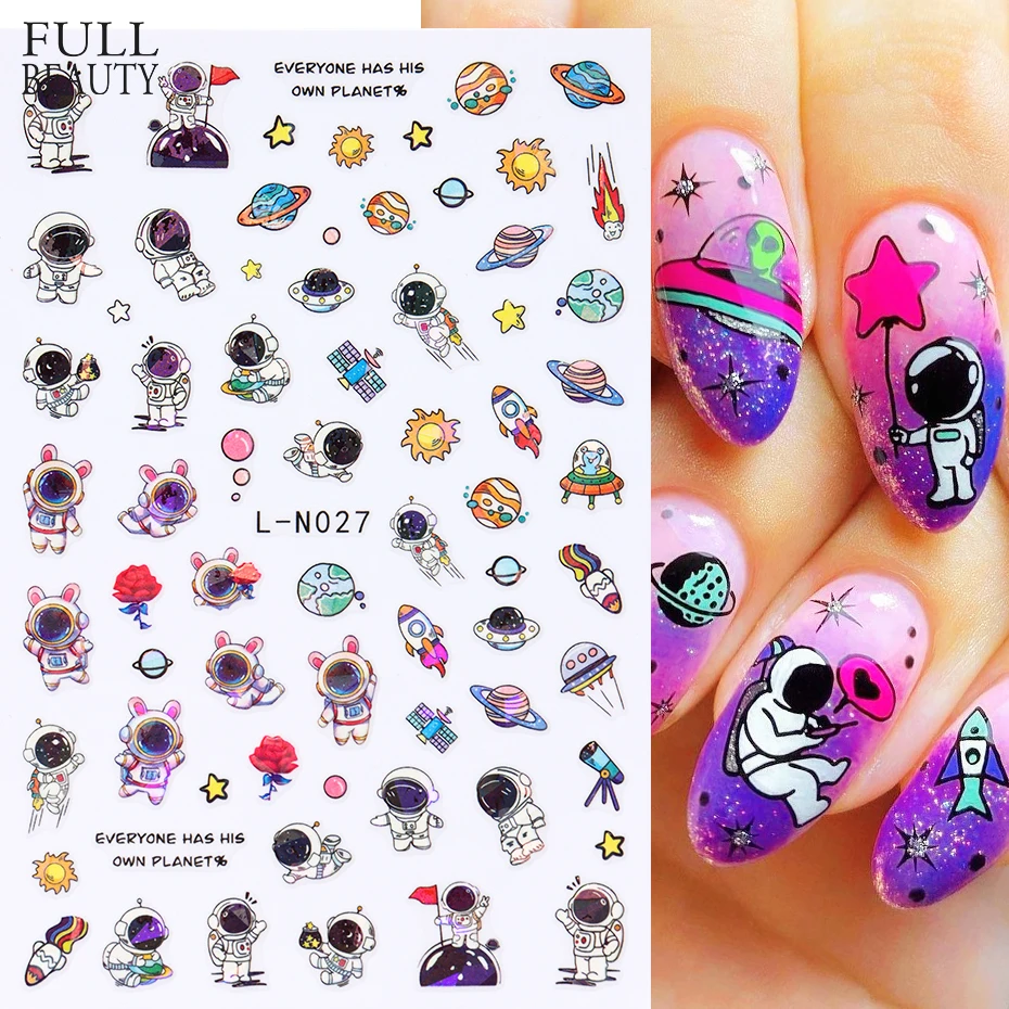 Adhesivos de Uñas 3D con Diseño de Astronauta y Planeta: Una Experiencia de Manicura Inolvidable con el Código CS245