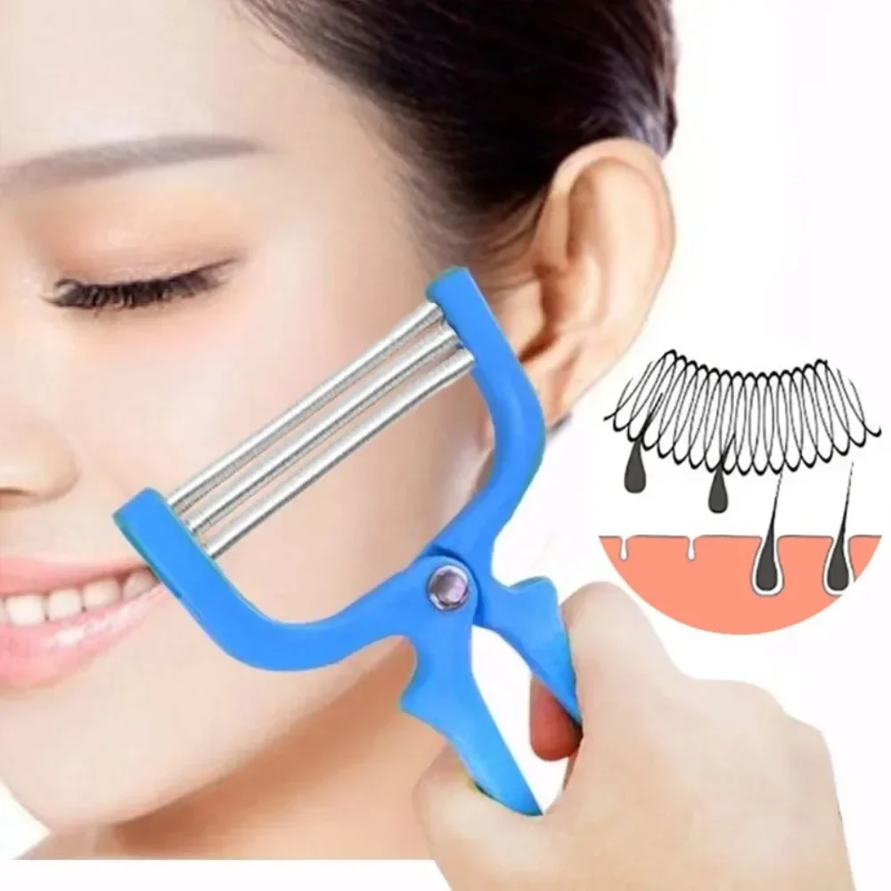 Handheld Facial Hair Epilator Safe Spring Roller Women Facial Hair Removal Epilator Face Care Massager Beauty Epilator Tool