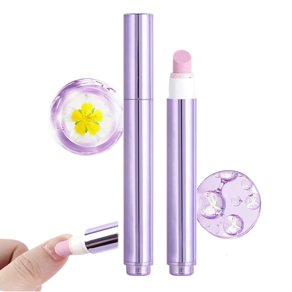 3Pcs 3-In-1 Nail Care Essentical Oil Pen Remover Dead Skin Burrs Nail Cuticle Pusher Strengthen Repair Damaged Nail Essent Oils