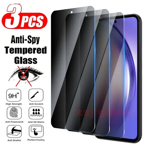 3Pcs Privacy Tempered Glass For Xiaomi POCO X6 Pro 5G 9H Anti Spy Screen Protector