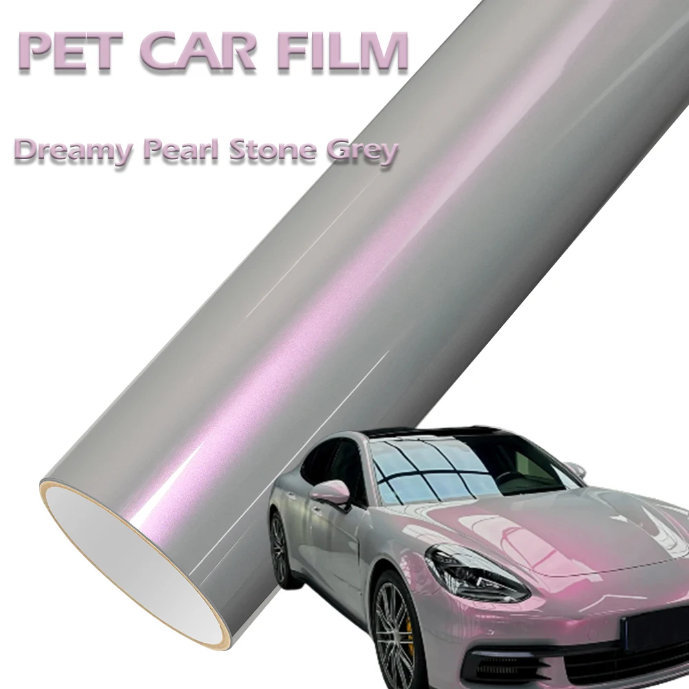 

Car Vinyl Film PET Dreamy Pearl Stone Grey Auto Wrap Decal Sticker With Air Release Motorcycle Car Body Exterior Decoration Film