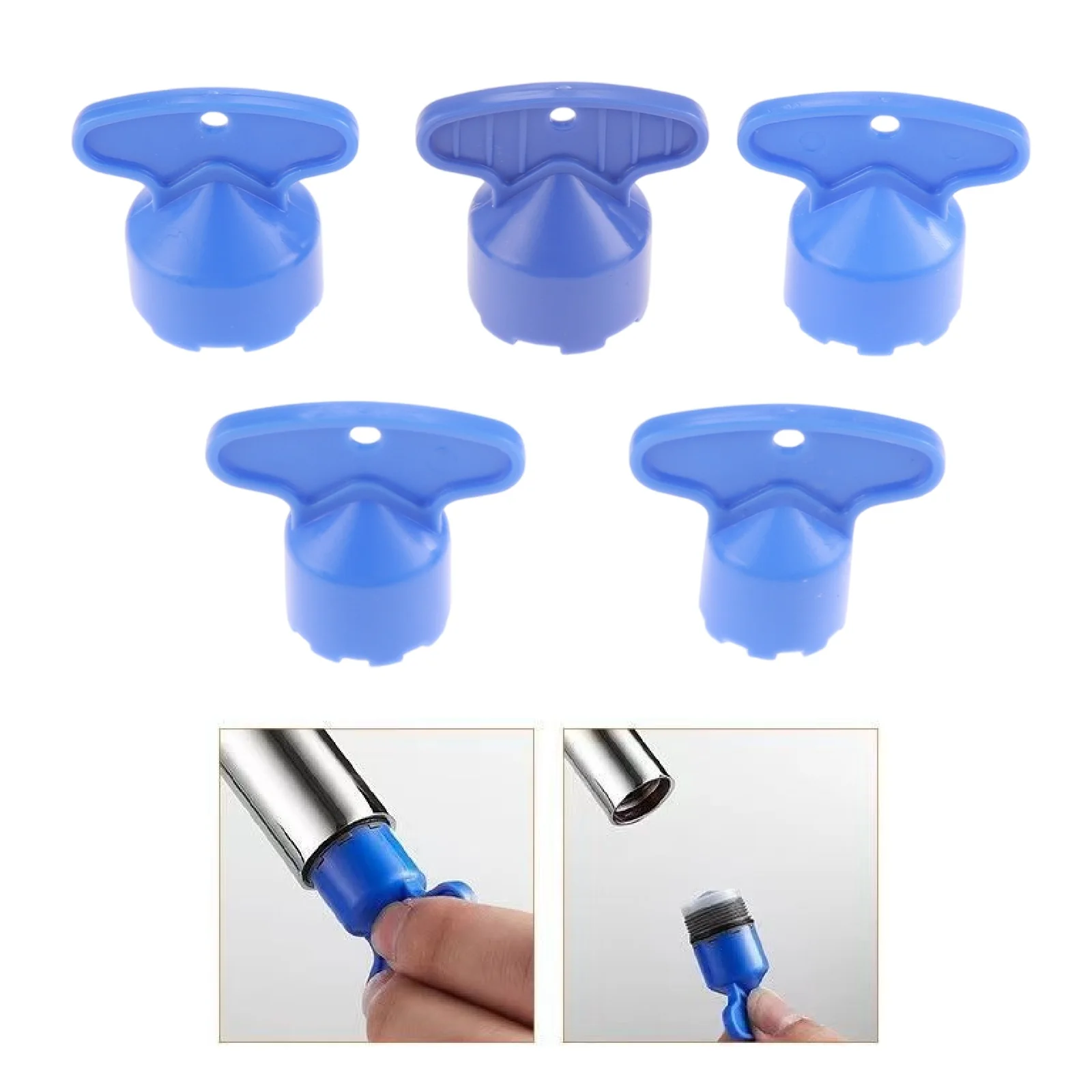 10pcs ABS Plastic Faucet Aerator Keys 5-size 16.5mm-24mm 0.65