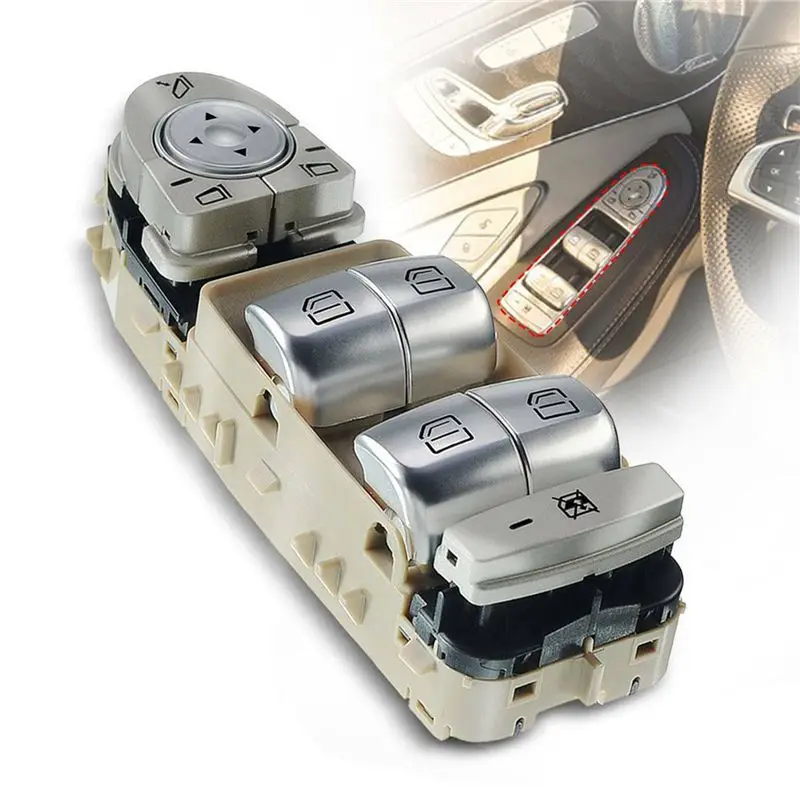 Exquisite 4X For Mercede-Benz C300 GLC300 GLC43 C43 C63 W205 S205 C253 2015-2018 Master Power Window Switch Front Left A20590568