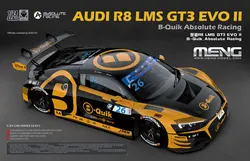 MENG Assembled Car Model Kit CS-011 R8 LMS GT3 EVO II B-Quik Absolute Racing 1/24