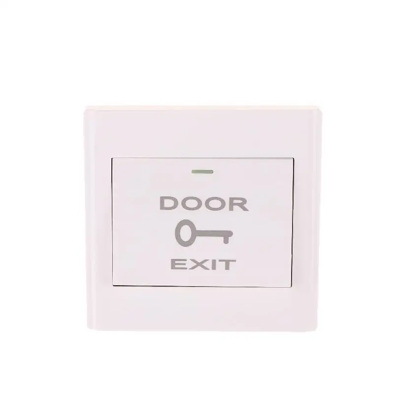 1Set Wall Mounted Door Exit Button Release Switch Panel Access Control NO/COM Push To Exit Button For Door Access Control System