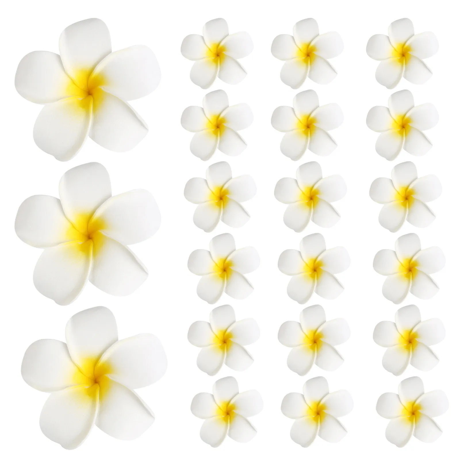 

Frangipani Flower Hair Clips 25Pcs Realistic Plumeria Hairpins Women Side Clamp Barrette Wedding Hair Accessories