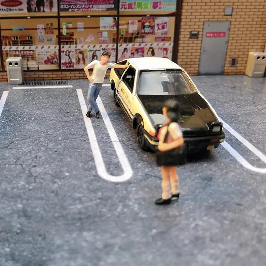 1/64 S Scale Model Greeting Scenes Classic Men Figure Dolls Layout Decor