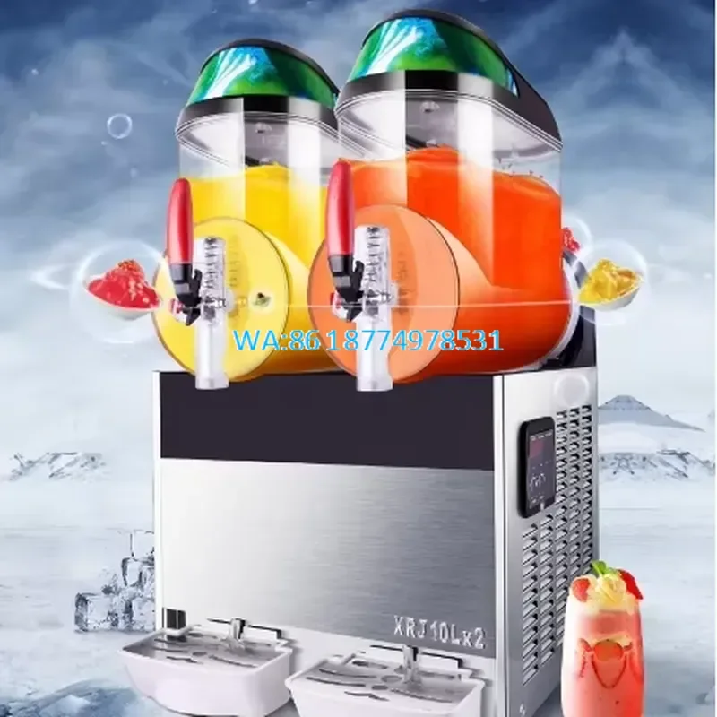 Wmwmnu Commercial Smoothie Ice Cream Slush Triple Slush Maker Portable Smoothie Maker for Home Use