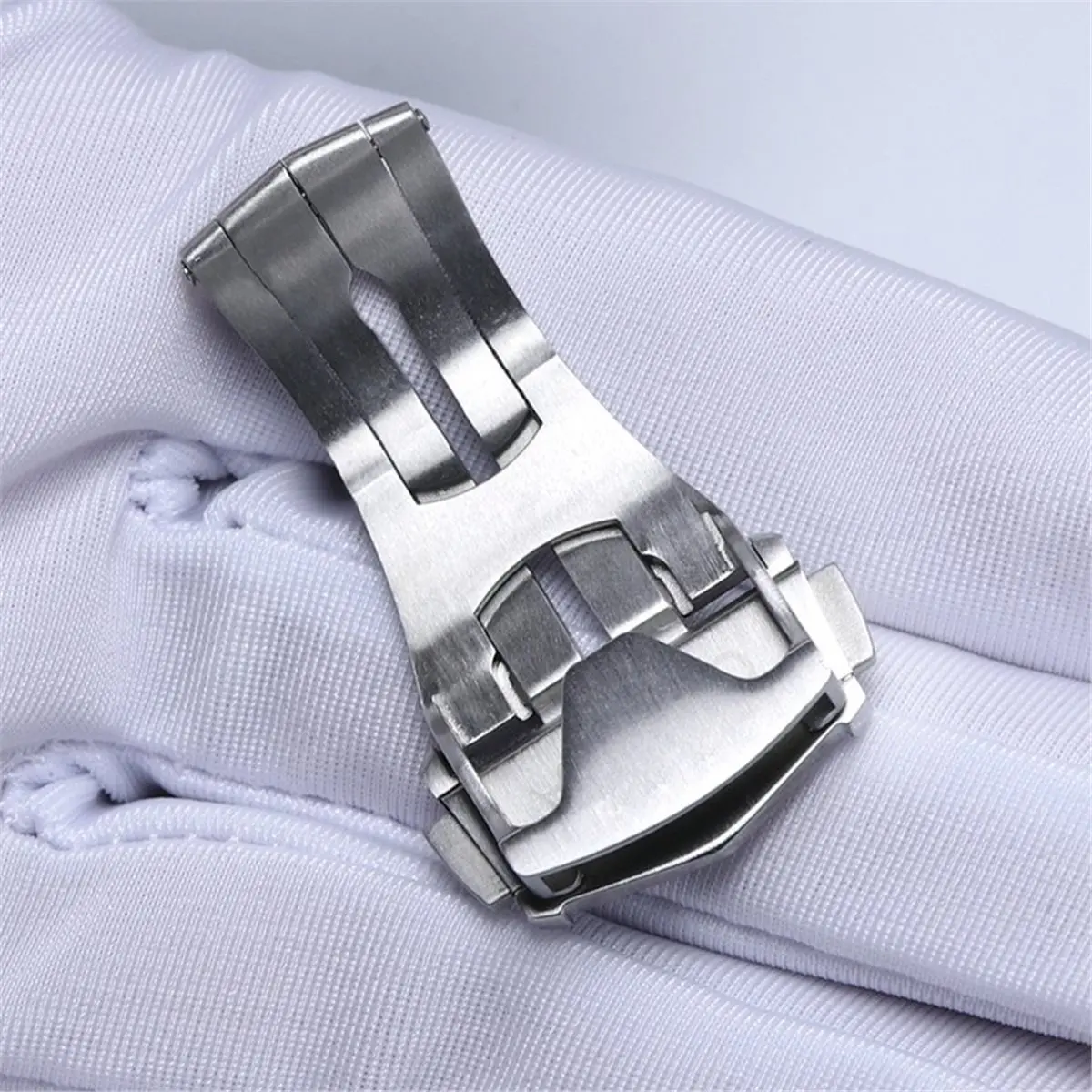Folding Watch Buckle for Stainless Steel Deployment Clasps 18mm for Polished Matte Watchband Button