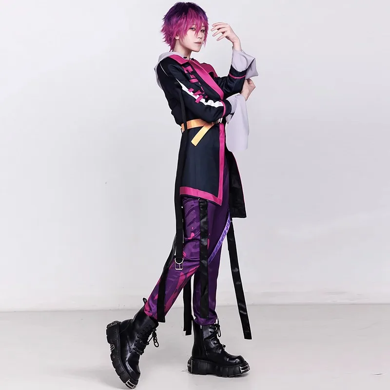 Game Vtuber NIJISANJI Uki Violeta Cosplay Costume Short Wigs Women Men Coat Hoodies Pants Suits Halloween Carnival Party Clothes