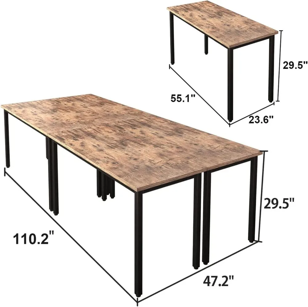 Conference Tables 9ft Office Computer Desk for Meeting Room Study Writing Printer Podcast Table Save Space Design for 10 People