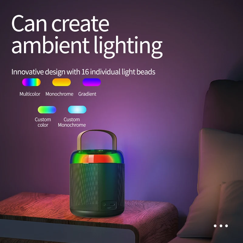 

Базикс-динамик, Bluetooth-динамик, микрофон с объемным звуком на 360 градусов, режим RGB, мини-микрофон, семейный пение, детские подарки