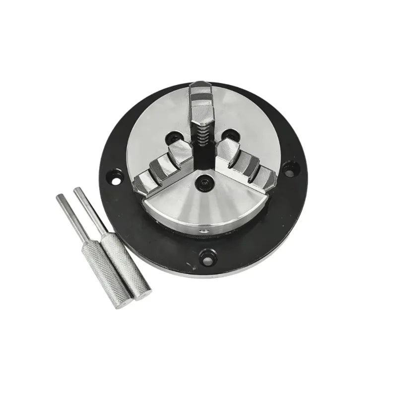 Ultra-Thin Vertical 3-Jaw Hand-Tightened Self-Centering Chuck Manual Workpiece Holder K01-80B