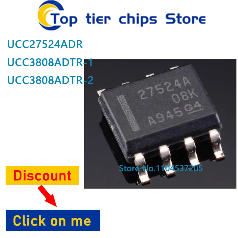 10PCS/LOT  UCC27524ADR UCC3808ADTR-1 UCC3808ADTR-2 UCC27524 UCC3808ADTR1 UCC3808ADTR2  SOP 100% NEW