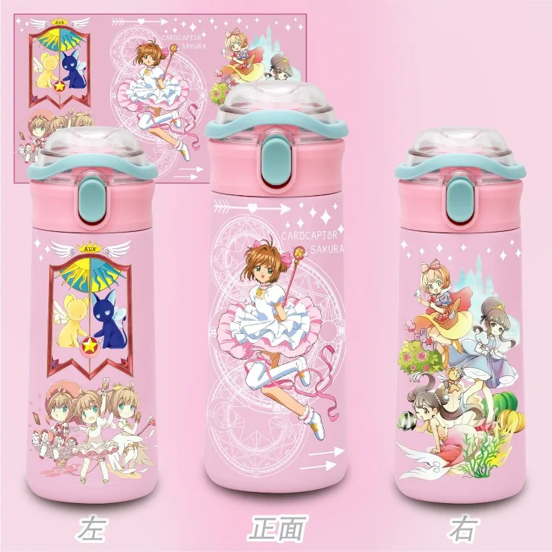 Cardcaptor Sakura Cartoon Animation Peripheral Thermos Cup 304 Stainless Steel Cute Student Japanese Water Cup Birthday Gift