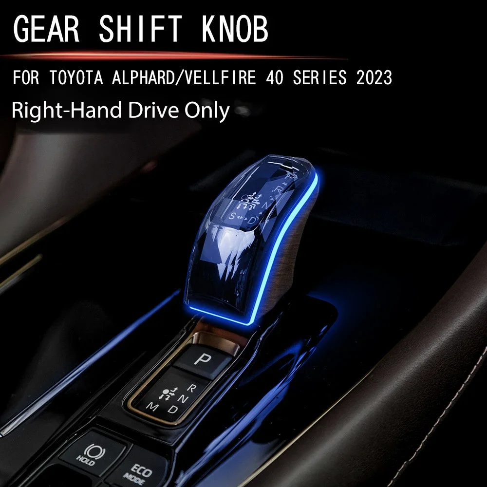 for ALPHARD VELLFIRE 40 Right-hand Drive Crystal Gear Shift Head Synchronize the Color of Roof Light Shift Rod Head