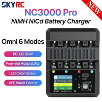 NEW SkyRC NC3000 Pro NiMH NiCd Battery Charger PD/QC AA/AAA Smart Battery Charger 4-slot LED Screen APP Control Charger
