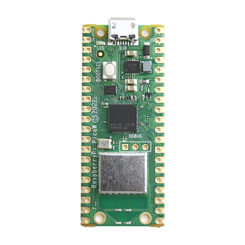 Para placa Pico W con módulo WIFI inalámbrico Placa de desarrollo RP2040 compatible con micro-python soldado