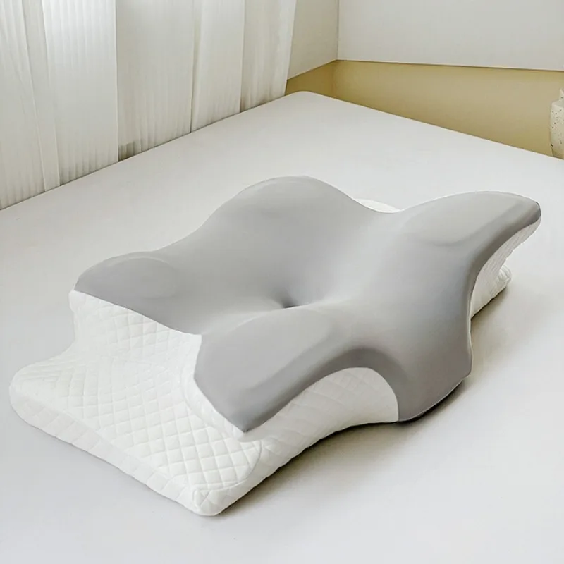 1 slow rebound supportive cow horn pillow family dish pillow neck protection sleep pillow adult sleep pillow