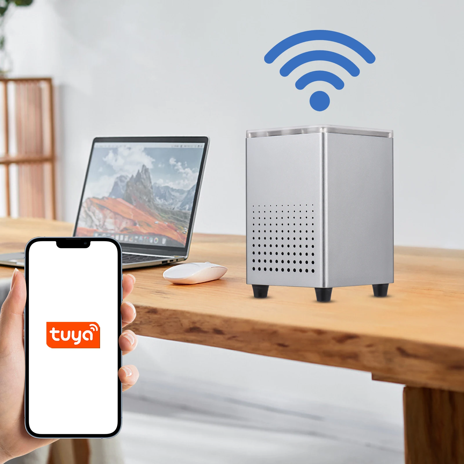 كاشف رادون ذكي للمنزل ، تطبيق تويا ، بالكشف بسرعة ، منبهات ضوء الصوت ، شاشة احترافية ، تصدير البيانات #4