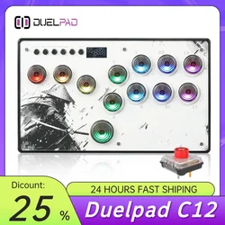 Duelpad C12 Arcade Stickless/All-button Mini Hitbox Buttons Style Hot SWAP Controller Pico GP2040-CE For PC/PS4/NS
