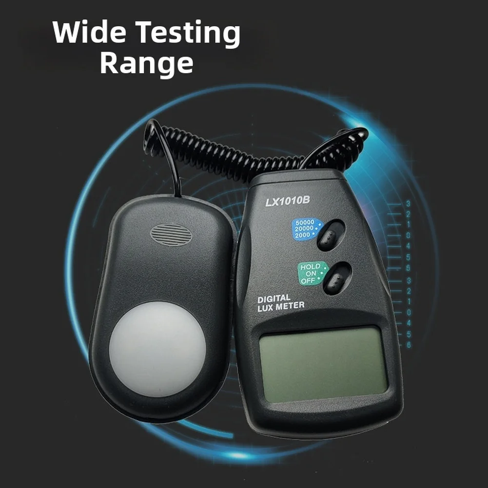 

Convenient Portable Illuminance Meter Luxometer Digital Lux Meter Accuracy 4 Rdg 0.5 FS Range 1-50000 Lux For LED Lighting