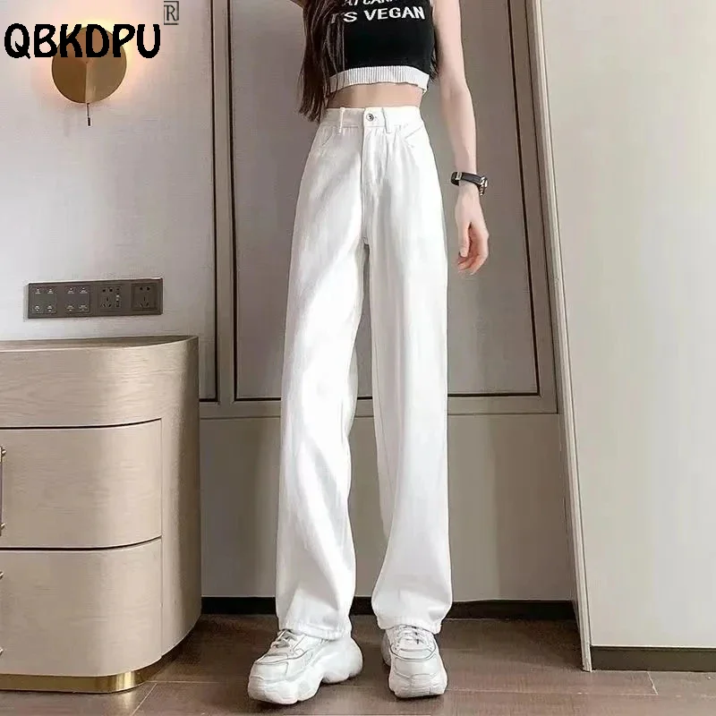 

Oversized 5xl White Wide Leg Jeans Women High Waist Korean Straight Vaqueros Casual Spring Baggy Denim Pants Cowboy Pantalones