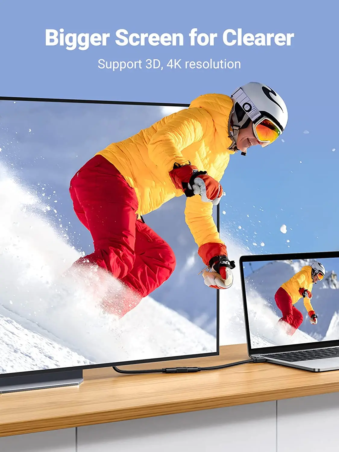 UGREEN HD-MIカプラー 4K@60Hz HD-MIメス-メス変換アダプター HD-MI 2.0エクステンダー 3Dコネクタケーブル