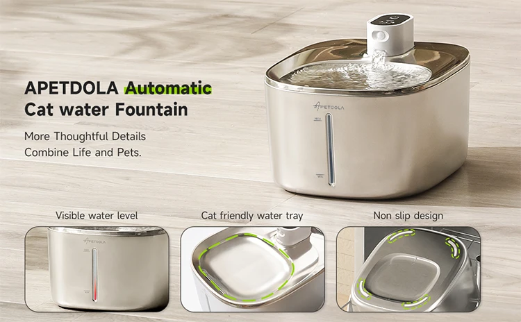 APETDOLA 4L Wireless Cat Water Fountain Auto Sensor Drinking Fountain For Cats Dog Drinker Pet Water Dispenser Accessories