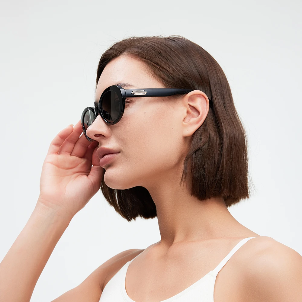 نظارات شمسية OhSunny Fashion Cat-Eye مع ديكور قابل للفصل، UV400، خفيفة الوزن وغير قابلة للانزلاق للنساء لقضاء العطلات على الشاطئ والتسوق والحفلات
