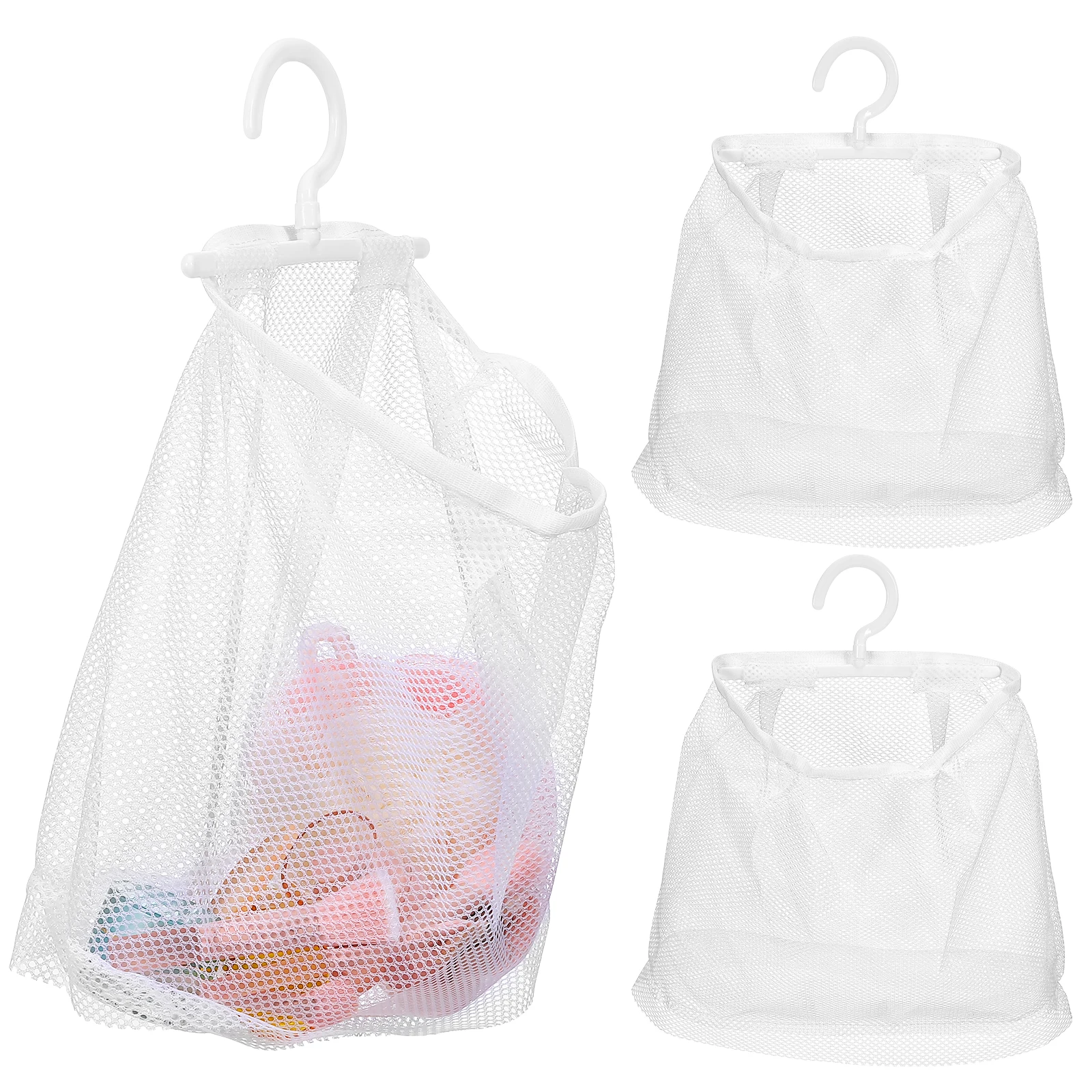 

2pcs Hanging Bag Breathable Storage for Fruit Vegetable Home Kitchen Laundry Travel Storage Hanging Mesh Pouch With Hanger Bag
