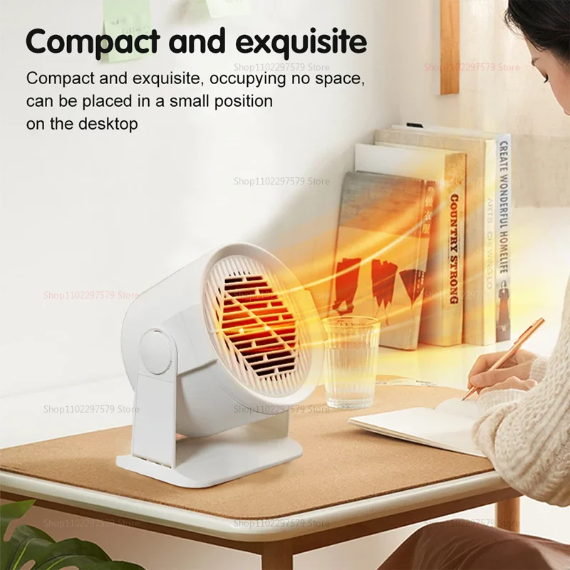 Portable Warm Air Blower Small Electric Heater Energy Saving Foot Heater Household Instant Heating Compact Foot Warmer forWinter