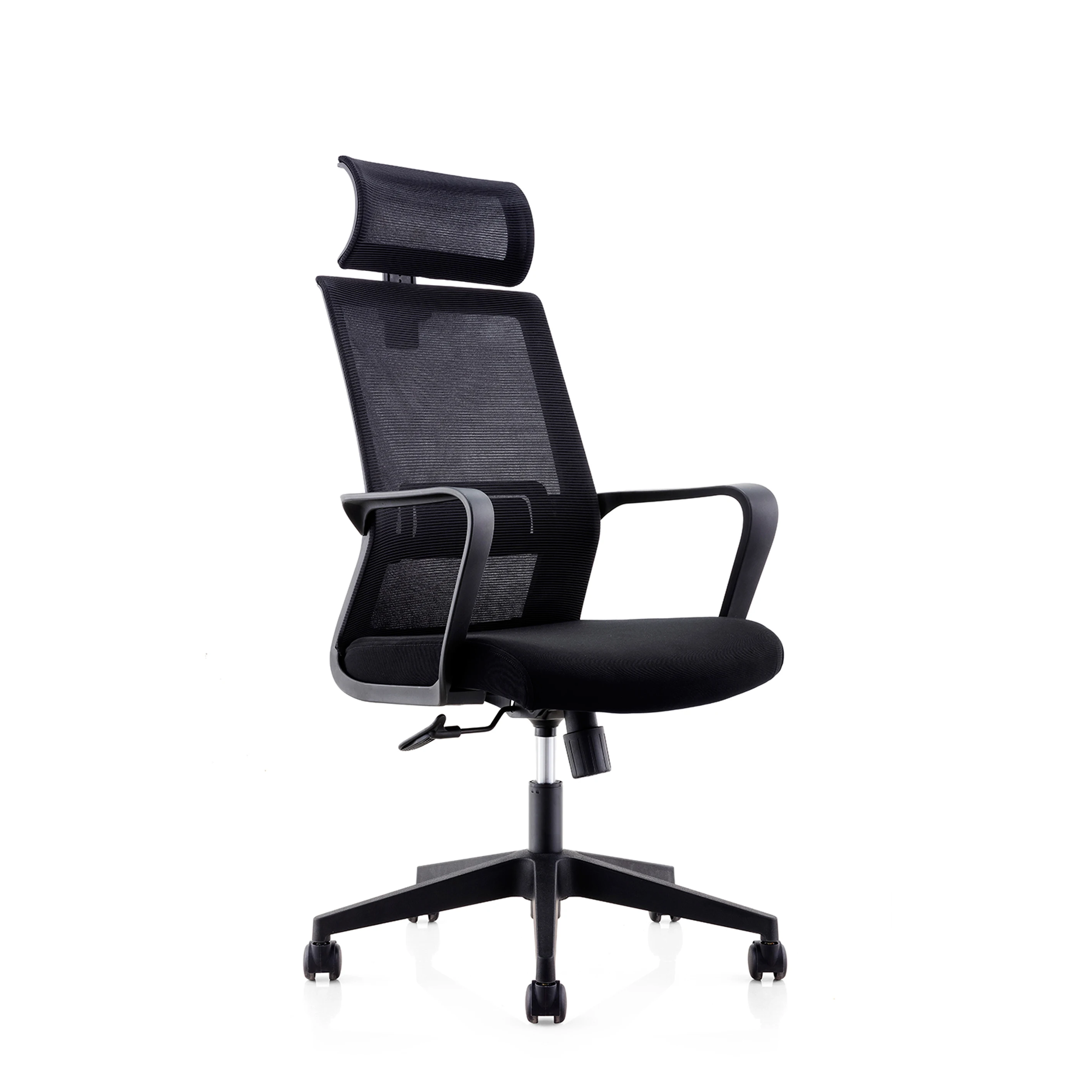 Silla de oficina ejecutiva con respaldo alto, asiento de tela de malla giratoria, ergonómica, moderna