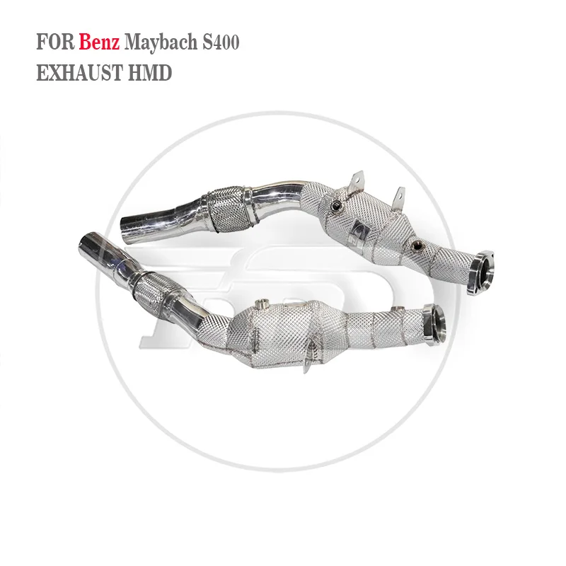 

HMD Exhaust Manifold for Mercedes Benz S320 S350 S400 S450 S500 S600 Car Accessories With Catalytic Converter Catless Downpipe