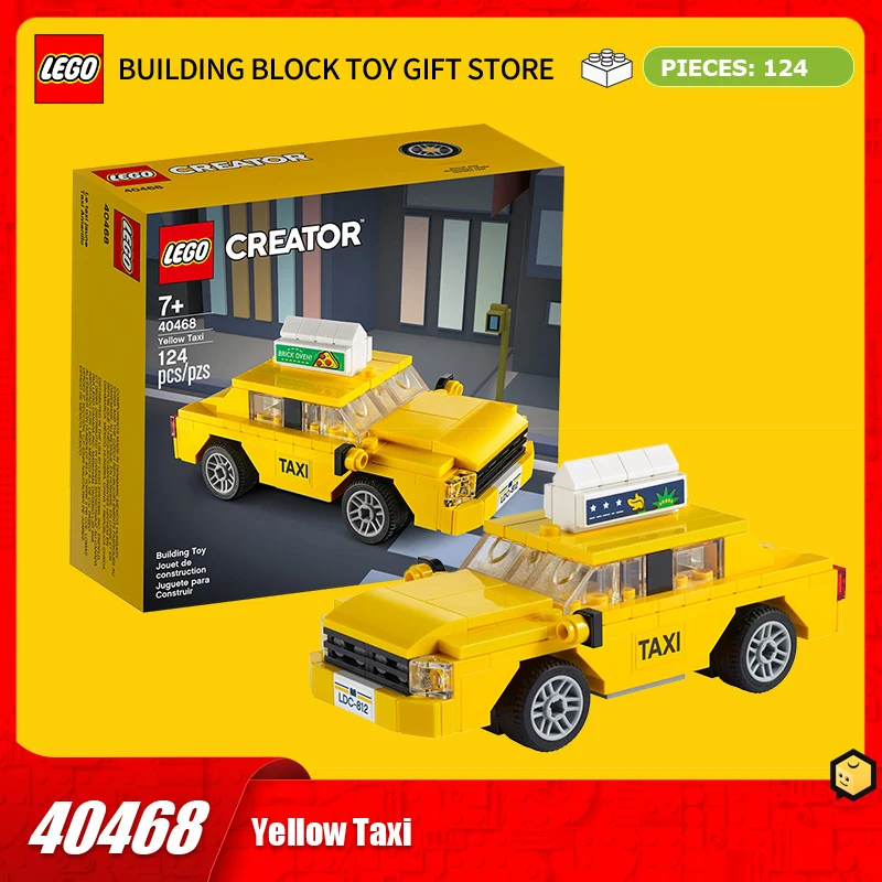 

LEGO Building Blocks 40468 Yellow Taxi Puzzle Toy Handmade DIY Building Blocks Boy and Girl Gift Desktop Decoration