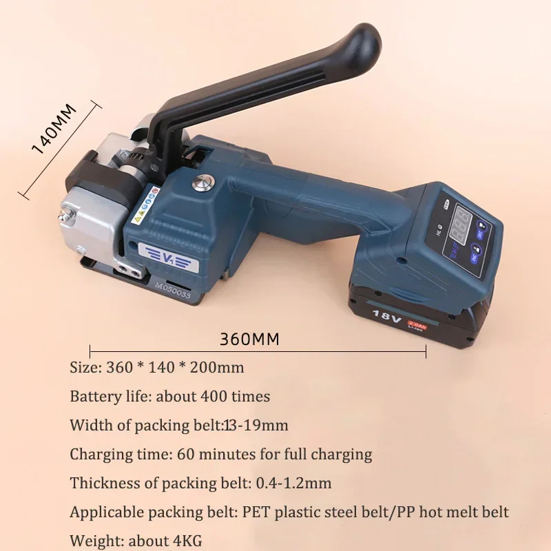 Original brand new！Semi-automatic Strapping Machine PP PET Belt Packing Machine Portable  Wrapping Tool Hot Melting Baler